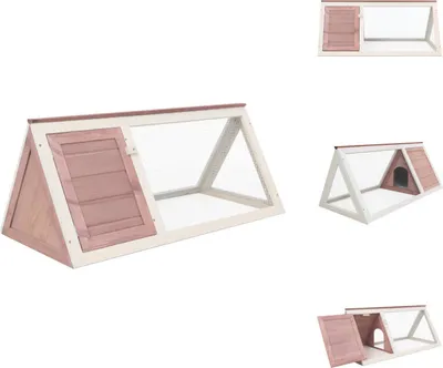 Image de vidaXL Clapier pour petits animaux/lapins Brun Bois - Habitat & Enclos pour petits animaux