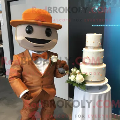 Obrázek produktu pro Kostým REDBROKOLY maskota Rust Wedding Cake v obleku a kapesnících