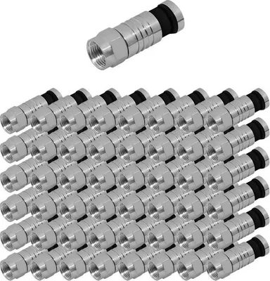 Produktbild von 50x ARLI F-Kompressionsstecker 7 – 7,5 mm – Sat Koaxialstecker wasserdicht für TV & Antenne