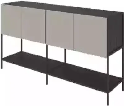 Produktbild von Büro Bücherregal Holz Arbeitszimmer Regal Möbel Grau Holz Metall