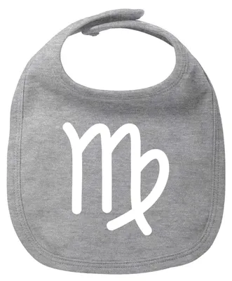 Produktbild von Huuraa Baby Lätzchen Jungfrau Sternzeichen Zeichen Heather Grey Klettverschluss  Baumwolle Latz Geschenkidee