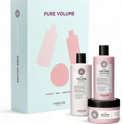 Produktbild von Maria Nila Pure Volume Holiday Box - Shampoo 350 ml + Conditioner 300 ml + Mask 250 ml