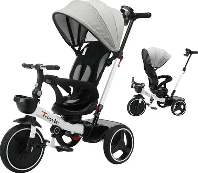 Produktbild von Baby-Dreirad, 6 Nutzungsmöglichkeiten, Sicherheitsmerkmale, WEISS