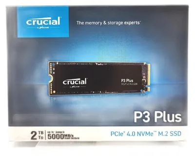 Produktbild von Crucial P3 Plus SSD 2TB M.2 PCIe Gen4 NVMe Interne SSD, 5.000 MB/s Lesen, 4.200 MB/s Schreiben, Kompatibel mit Laptop und Desktop, SSD Festplatte - CT2000P3PSSD801