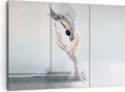 Produktbild von Bild auf Leinwand - Leinwandbild - 3 Teile - Tanz Frau Ballerina - 165x110cm - Wand Bild - Wanddeko - Wandbilder - Leinwanddruck - Bilder - Wanddekoration - Leinwand bilder - Wandbild - CE165x110-5030