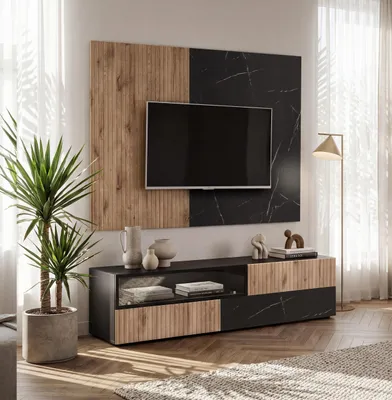 Produktbild von Wohnwand CANNES CS1 mit Rillenfront und Push - Click System