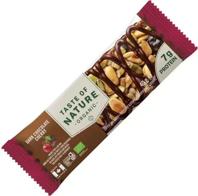 Produktbild von Taste of Nature Organic Dark Chocolate Cherry 40g