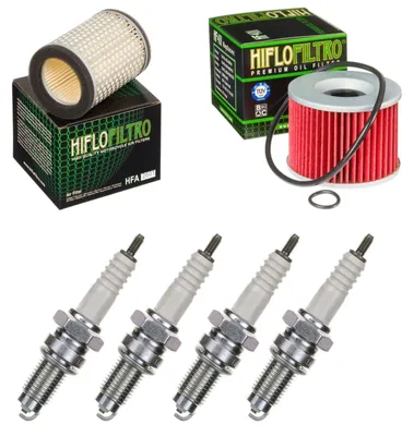Obrázok produktu pre Súprava náhradných dielov pre Kawasaki Z 650 F 1982: vzduchový filter, olejový filter, zapaľovacie sviečky od pamoto –