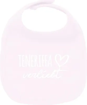 Produktbild von Huuraa Unisex Babylatz Teneriffa verliebt Geschenk Babypink  Baumwolle Teneriffa Mitbringsel