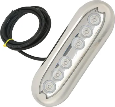 Produktbild von 12 V bis 24 V Unterwasserlicht für Boote, 6 LED-Lampenperlen, IP68 wasserdicht, starke Abdichtung für Schiffe, Yachten, Motorboote, blaues Licht/9,5 W