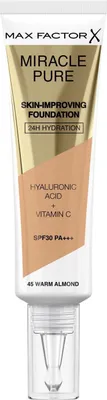 Produktbild von Max Factor Miracle Pure Creamy Foundation Nr. 45 Warm almond Spf 30 ml