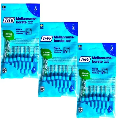 Produktbild von 3x8 TePe Original Interdentalbürsten - 0,6mm blau