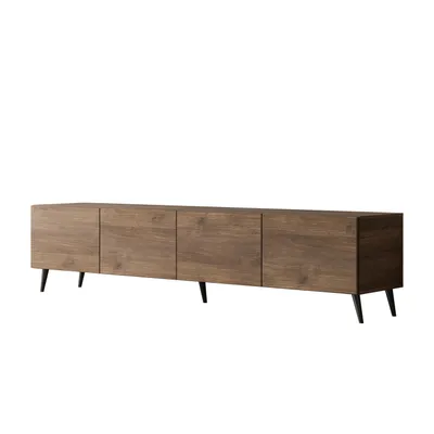 Produktbild von TV-Schrank COLGANTE 200 cm, Nussbaum / schwarz, LED-Beleuchtung
