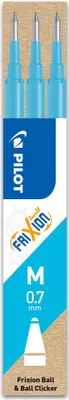 Image de Pilot BLS-FR7-LB-S3 Recharge rouleau encreur FriXion BLS-FR7 - 0,4 mm, bleu clair, paquet de 3