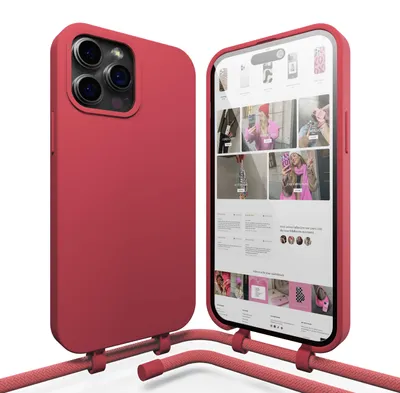Produktbild von Raspberry Red Cord Hülle  - Kompatibel mit iPhone 14 Pro
