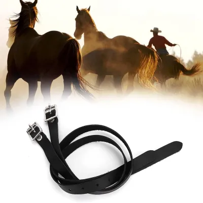 Imagen del producto de Estribos con correas sintéticas - Correas para estribos - Soportes para correas de equitación - 1 par de correas - 50 cm, cuero/nylon - Alta calidad - Accesorios para equitación