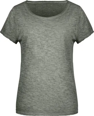 Produktbild von Ladies' Slub-T Damen T-Shirt im Vintage-Look dusty-olive, Gr. XL