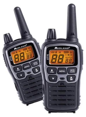 Produktbild von Midland XT70, 24 Kanäle, 446.00625 - 446.09375 MHz, LCD, AAA, Alkali, 113 g