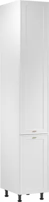 Produktbild von Küchen Hochschrank 40 cm Küchenblock Küchenschrank, Sorento D40SPWN Weiß