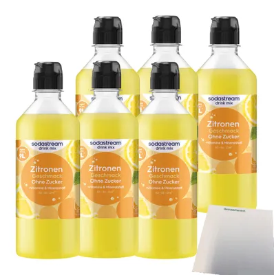 Produktbild von SodaStream Sirup Zitrone Zero VPE (6x0,44l Flasche) + usy Block