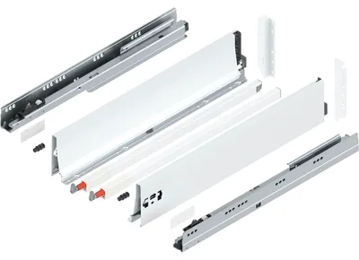 Produktbild von Blum Tandembox antaro D-Reling(K) Schubladenschienen-Set | 1 Paar, 65kg 600mm | Vollauszug Blumotion, seidenweiß