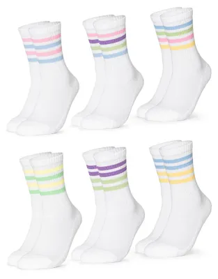 Produktbild von Occulto Damen Retro Tennis Socken 6er Pack (Modell: Steffi)