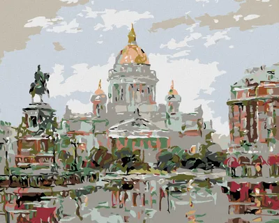 Produktbild von Zuty - Malen nach Zahlen - KATHEDRALE DES HEILIGEN ISAAK, 40x50 cm, mit Keilrahmen (bereits gespannt)