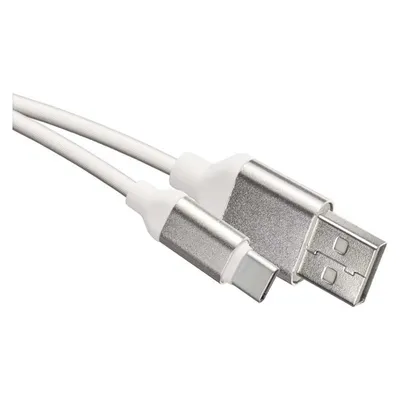 Produktbild von EMOS USB-C Schnelladekabel auf USB 2.0, Quick-Charge 2,4 A Ladekabel Typ C für Schnelladen und Datenübertragung 480 Mbit/s, 1 m, weiß, SM7025W