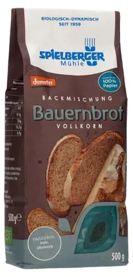 Produktbild von Bauernbrot-Vollkorn - Backmischung Demeter 500g 4er Pack