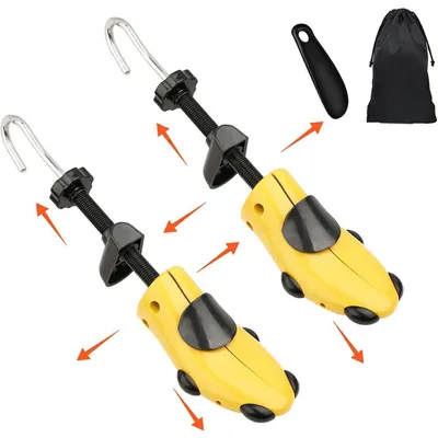 Produktbild von Schuhspanner Schuhdehner für Damen und Herren, einstellbare Länge und Breite, mit Schuhlöffel, Gelb (41-46)