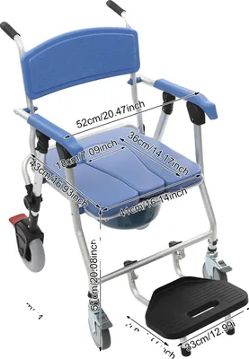 Produktbild von Duschstuhl, Mobilitätshilfe, Komfortdesign, Blau