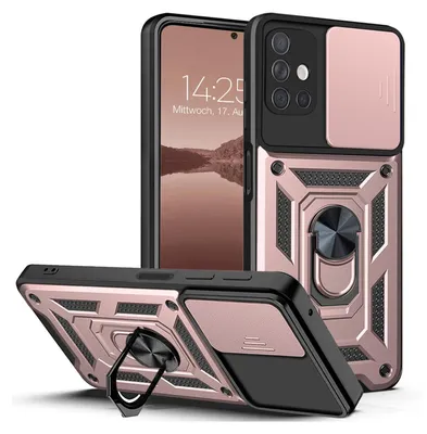 Produktbild von Armor Handyhülle für Samsung Galaxy A51 Kameraschutz Handy Panzer Case Cover Schutzhülle Outdoor Farbe: Rosegold