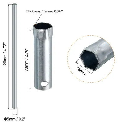 Produktbild von 2 Stš¹ck Universal Ignition Zš¹ndkerzenschlš¹ssel Steckschlš¹sseleins?tze Ersatz 16mm