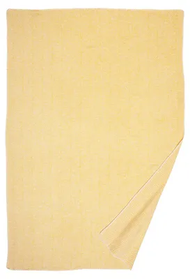 Produktbild von Richter Textilien Bio Wohndecke Malaga" goldgelb 140x200 cm"