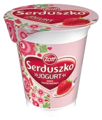Zdjęcie produktu dla Zott Serduszko Jogurt Mix smaków truskawkowy morelowy wiśniowy 125 g