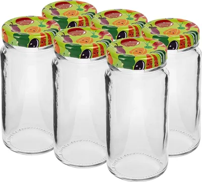 Produktbild von 6 x 90ml Vorratsglas Einmachglas mit Deckel Einmachgläser-Vorratsgläser