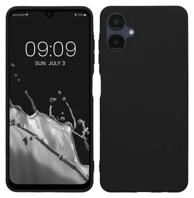 Produktbild von kwmobile Handyhülle für Samsung Galaxy A06 Hülle - TPU Case - Kabelloses Laden - Schutzhülle Cover in Schwarz