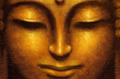 Zdjęcie produktu dla Plakat XXL Wellness Buddha Goldig