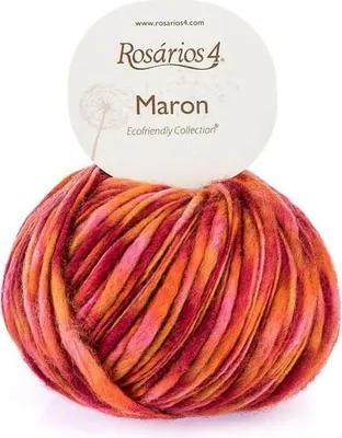 Produktbild von Rosários 4 Maron 100% Wollgarn, bulkige Struktur, farbenreiche Vielfalt – ideal für kreative Projekte
