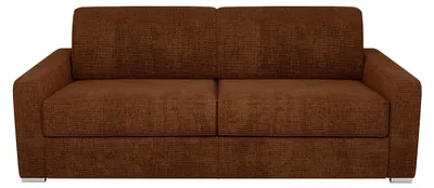Produktbild von Schlafsofa für 3 Personen mit Express-Bettfunktion - Stoff Terracotta - Breite Latten 140 cm - Matratze 14 cm CALITO