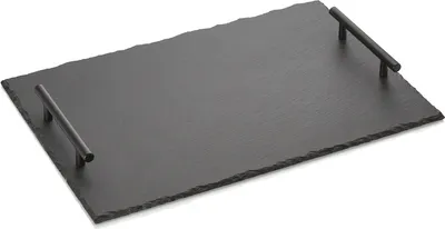 Produktbild von Naturschieferplatte mit Griffen SLATE LINE, 45 x 30 cm, Naturschiefer