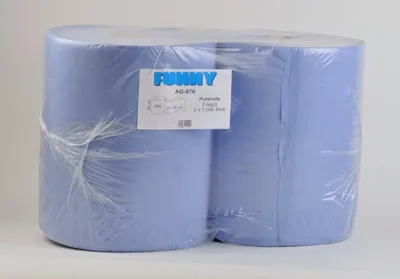 Produktbild von 2x Putzpapierrolle 36cm, 100% Zellstoff, 2 lagig, perforiert, 1000 Blatt