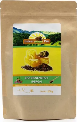 Produktbild von Bienenbrot / Perga von ImkerPur, 200 g, komplett rückstandsfrei und ohne Zusätze, fermentierter Blütenpollen