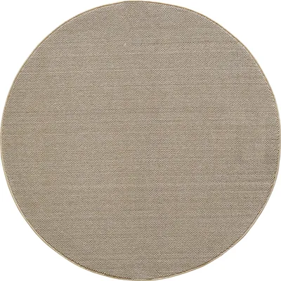 Produktbild von Villa Möbel Looivo Wohnzimmer-Teppich, Schlingenteppich, Frisee, Einfarbig, Farbe:Beige, Grösse:120 cm Rund