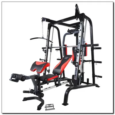 Zdjęcie produktu dla HMS Atlas X2 | Wielofunkcyjna maszyna Smitha z ławką, motylkiem i wyciągiem linowym | Profesjonalna domowa stacja fitness