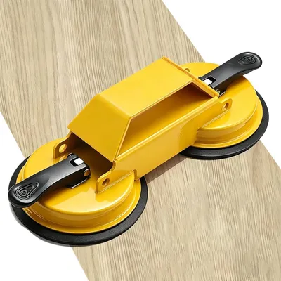 Productafbeelding van Laminaat Vloertrekker - Installatiegereedschap Vloer - Vloeren Installeren - Vacuüm Bevestiging - 30 x 26 x 8 cm - Geel
