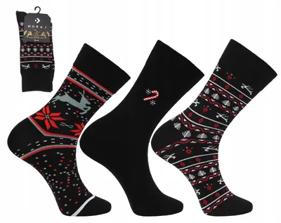 Produktbild von Moraj Weihnachtssocken für Herren, Geschenk, 3 Paar, Größe 39/42