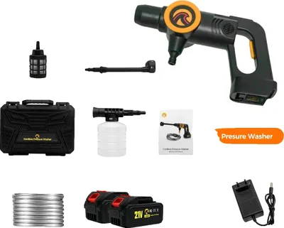 Zdjęcie produktu dla Myjka wysokociśnieniowa, 3000 W, konstrukcja bezprzewodowa, 2 akumulatory