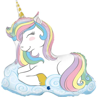 Produktbild von Shape Folienballon "Einhorn liegend ca.99 cm