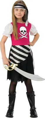 Image de Bristol Novelty - Costume - Fille BN5948 (104) (Rose/Noir/Blanc)